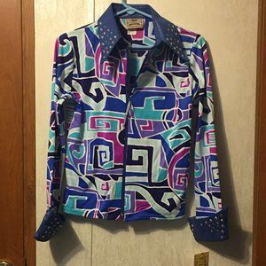 NWT 1849 Ladies Western Show Rail Shirt Med